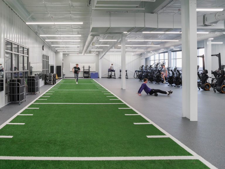 Cardio room with turf